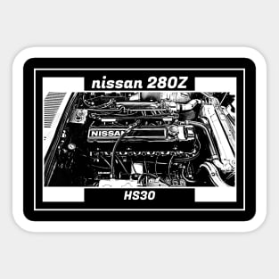 NISSAN DATSUN 280Z FAIRLADY ENGINE (Black Version) Sticker